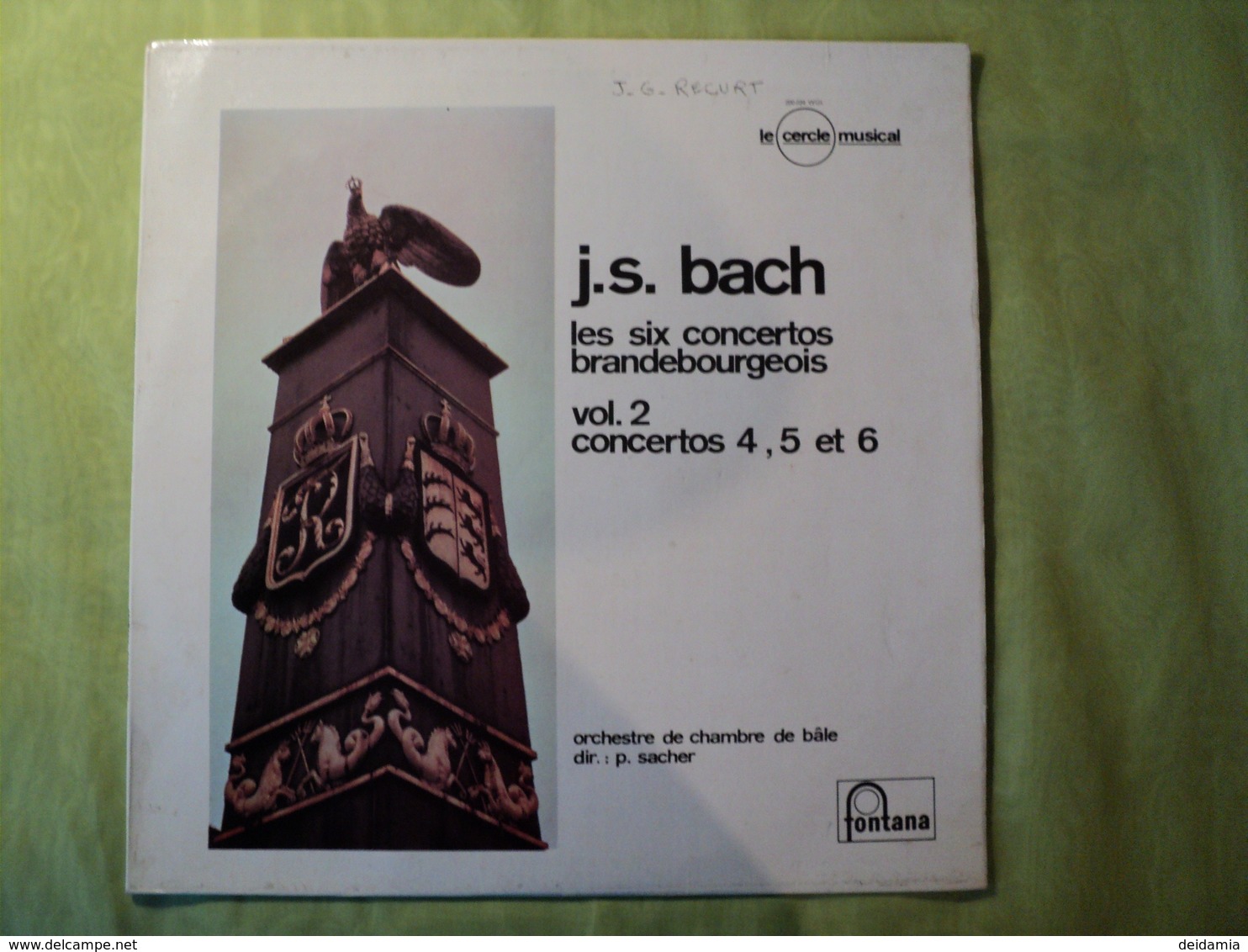 33 TOURS JS BACH. CONCERTOS BRANDE BOURGEOIS 4 / 5 ET 6 FONTANA LE CERCLE MUSICAL 200 034 WGL. ORCHESTRE DE CHAMBRE DE - Classique