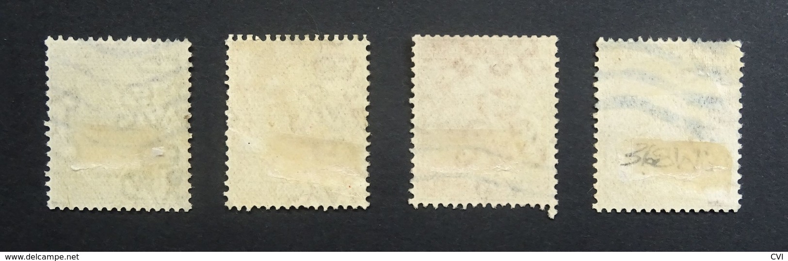 GB KGV 1912-24  SG351,360,362,368/Sc.#159,160,161,162  1/2d To 2d, Wmk 100 Royal Simple Cypher INVERTED, Used (4 Stamps) - Oblitérés