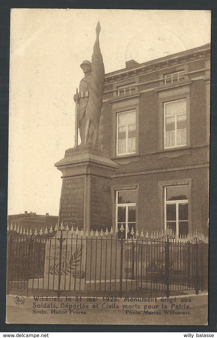 +++ CPA - WIHERIES - 1925 - Monument érigé Aux Soldats ,déportés Et Civils Morts Pour La Patrie - Nels    // - Dour