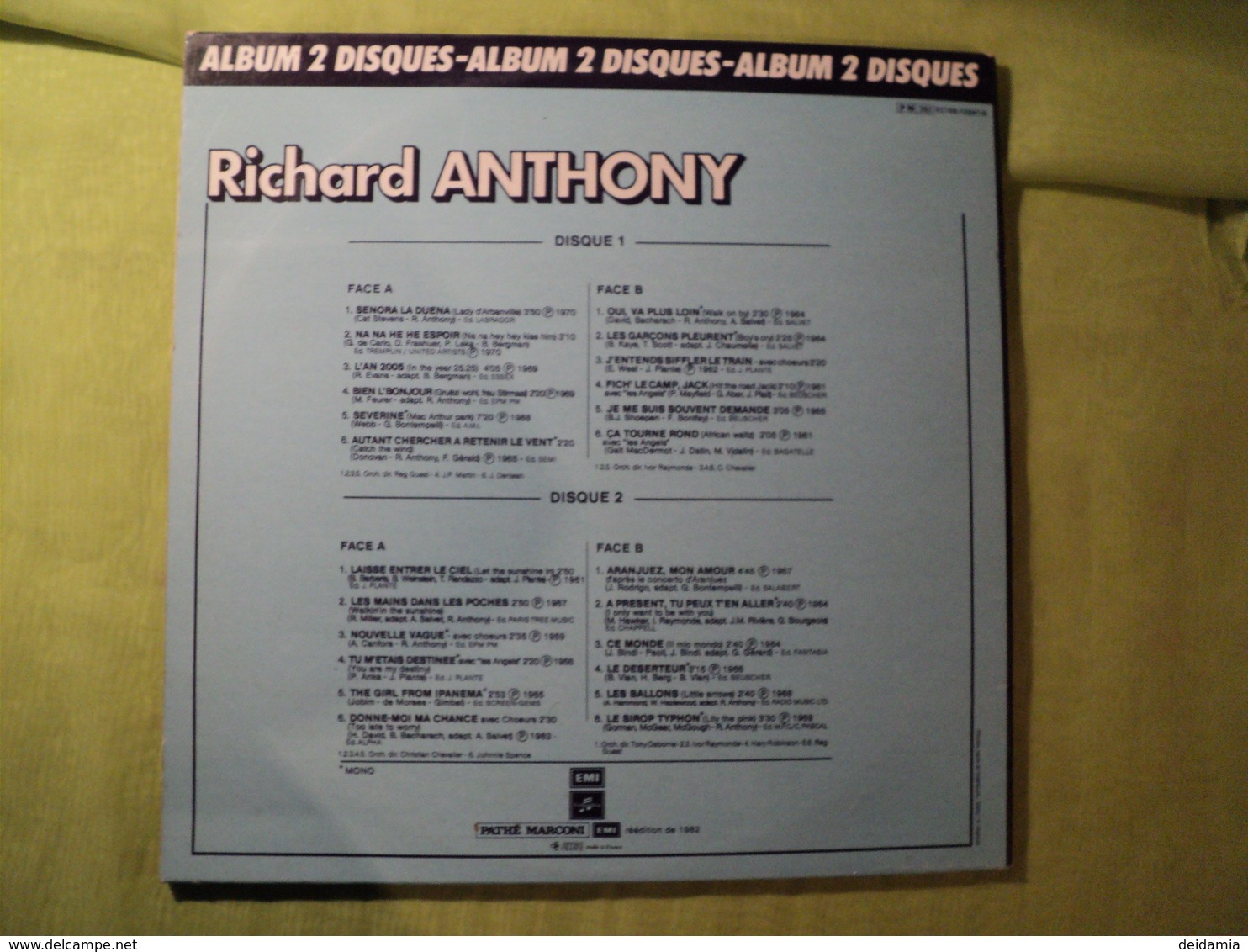 RICHARD ANTHONY. LOT D 1 DOUBLE 33 TOURS ET D UN 33 TOURS. 1980 / 1982 J ENTENDS SIFFLER LE TRAIN / NOUVELLE VAGUE / LE - Other - French Music