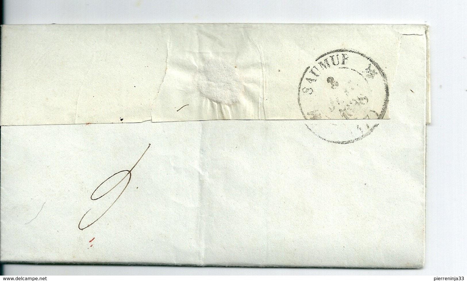 Lettre Paris En "P.P." Rouge + Cachet "Chambre Des Pairs" ,1838 - 1801-1848: Précurseurs XIX