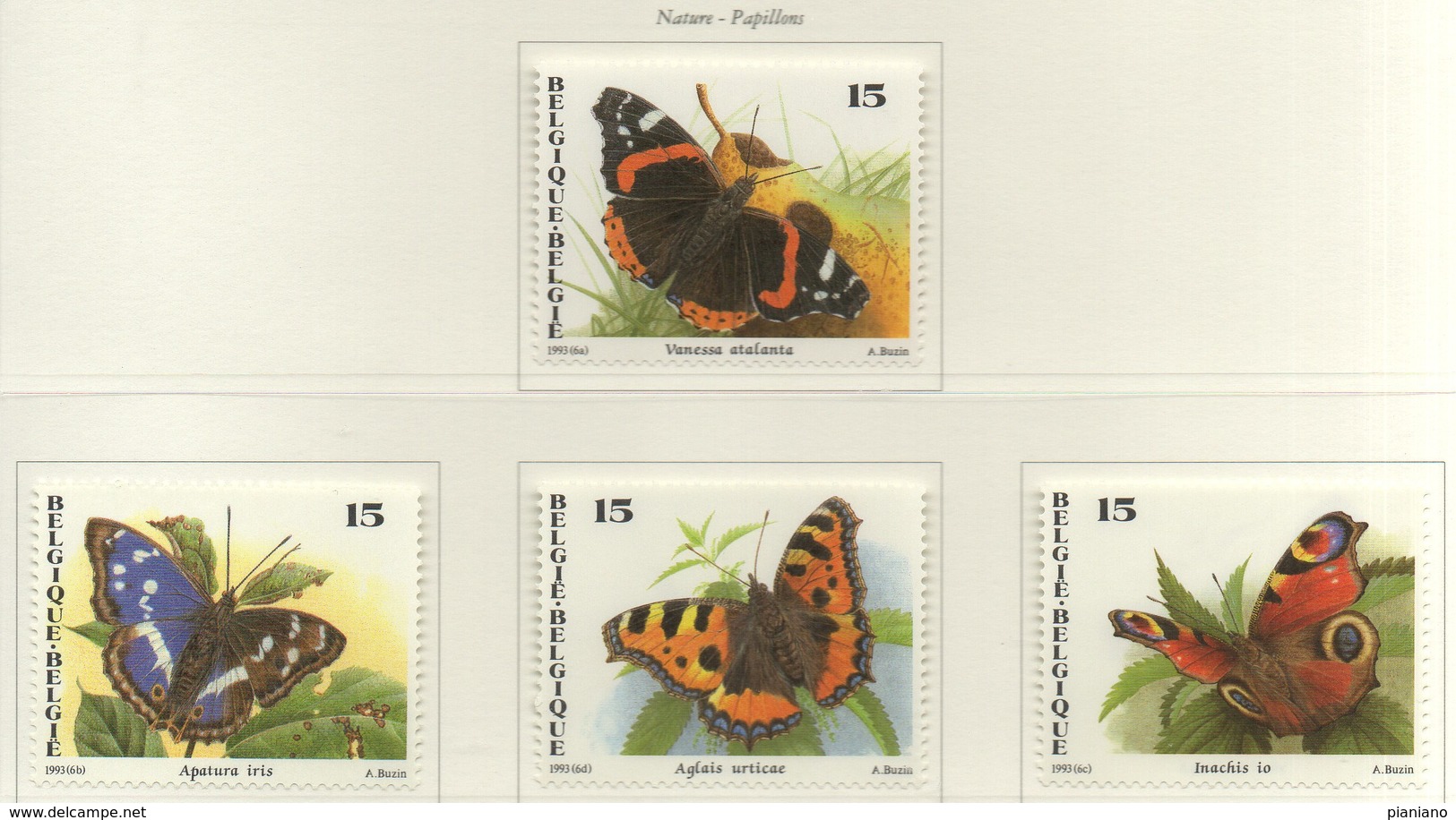 PIA  - BELGIO  -  1993: Serie "Natura" - Farfalle -    (YV  2491-92) - Ongebruikt