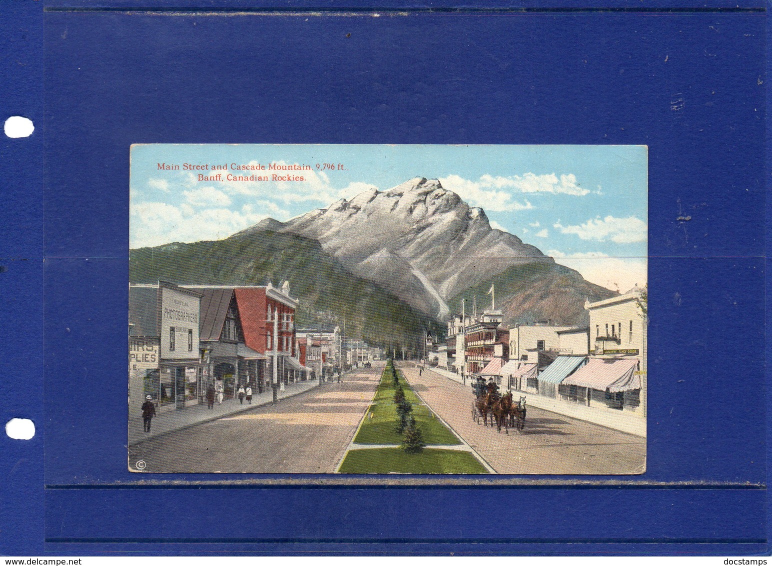 ##(DAN1812)-Canada - Banff - Main Street And Cascade Mountain - Used 1921 To  Holland - Banff