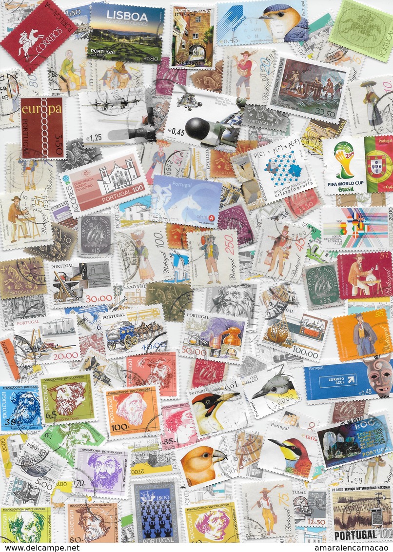 TIMBRES - STAMPS - SELLOS - FRANCOBOLLI - PORTUGAL - 100 TIMBRES DIFFÉRENTS OBLITÉRÉS - Autres & Non Classés