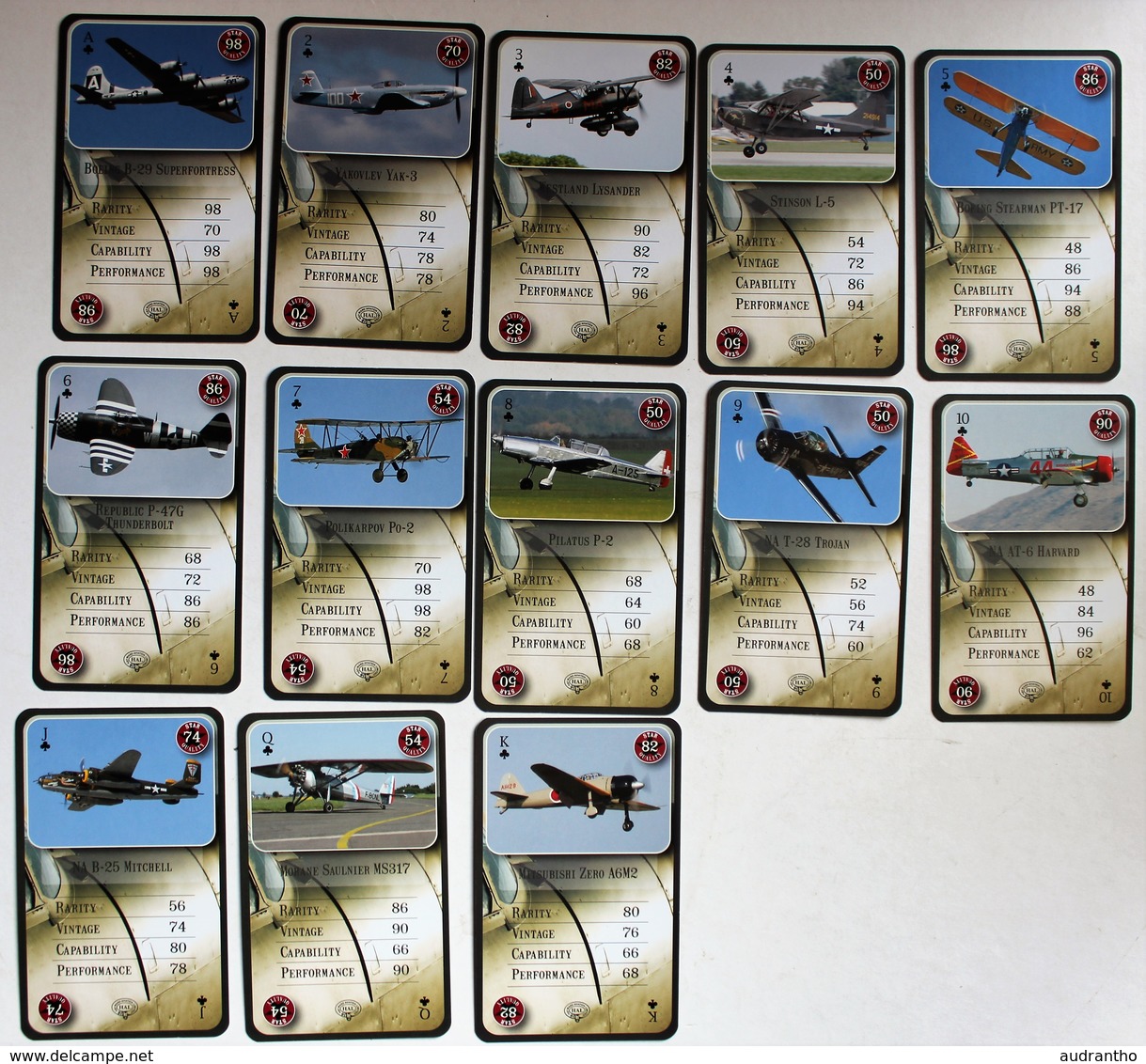 Rare Beau Jeu 54 Cartes à Jouer Spirit Of Aviation Hayward Aviation Limited HAL Insurance Avion Spitfire Mosquito ... - Jeux De Cartes