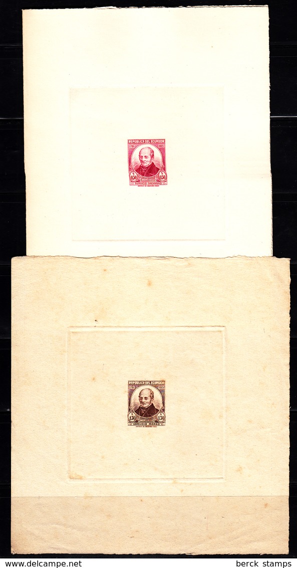 EQUATEUR - N° 482/485 + PA 200/203 - ANDRES BELLO - Ecrivain-Poëte - 8 épreuves. RARE. - Equateur