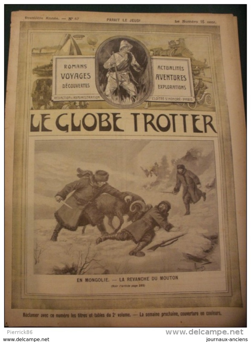 1902 EN MONGOLIE / CHASSE AUX CANARDS / COUTUMES DE NOEL EN RUSSIE / RUE DE CONSTANTINE /  LE GLOBE TROTTER - Autres & Non Classés