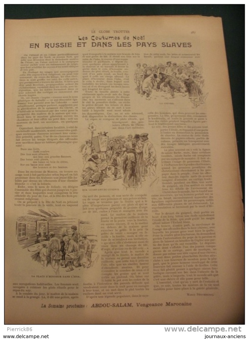 1902 EN MONGOLIE / CHASSE AUX CANARDS / COUTUMES DE NOEL EN RUSSIE / RUE DE CONSTANTINE /  LE GLOBE TROTTER - Autres & Non Classés