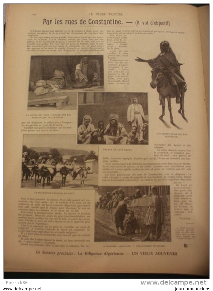 1902 EN MONGOLIE / CHASSE AUX CANARDS / COUTUMES DE NOEL EN RUSSIE / RUE DE CONSTANTINE /  LE GLOBE TROTTER