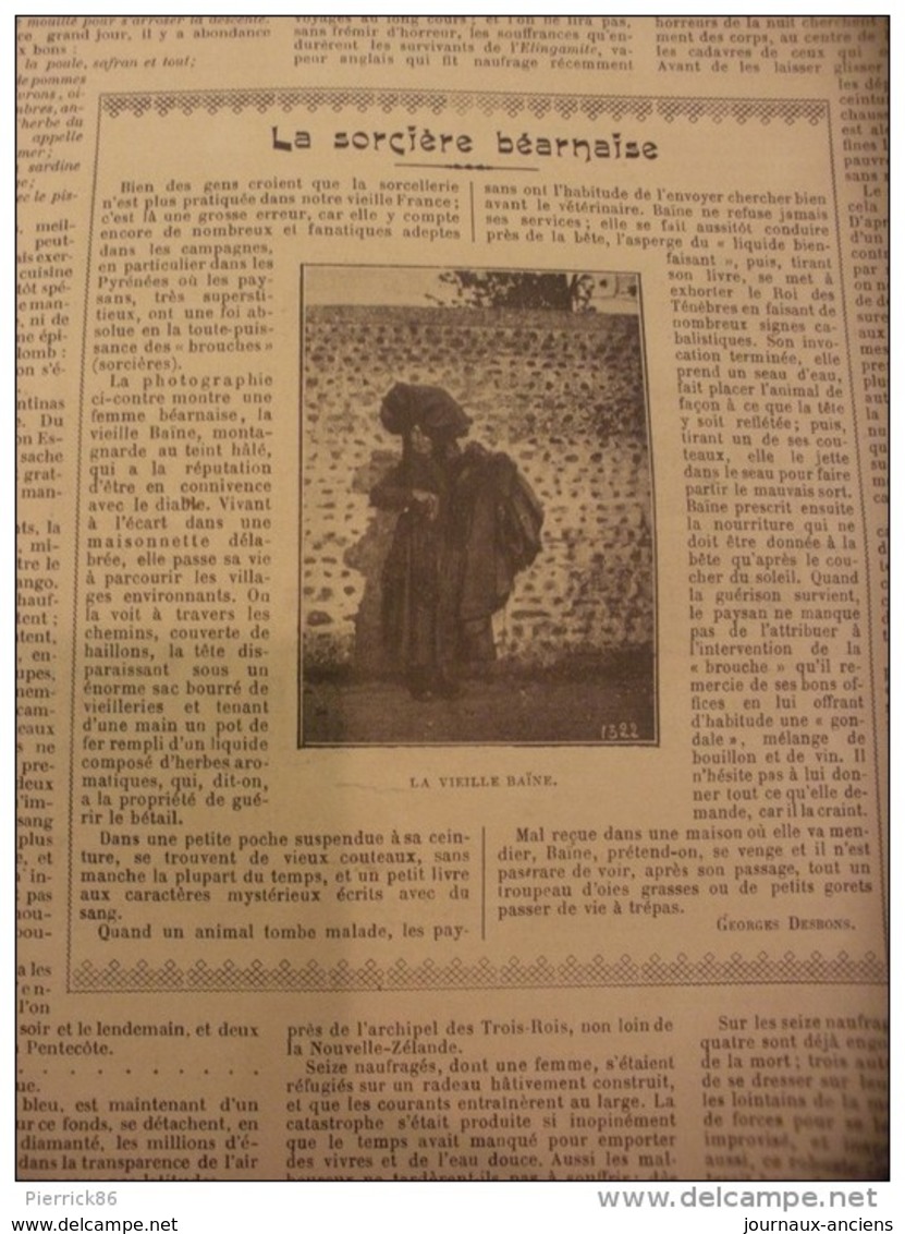 1902 BROOKLYN, NEW YORK ET CREATER NEW YORK / COUTUMES ALGEROISES LA MOUNA / LA SORCIERE BEARNAISE / LE GLOBE TROTTER - Autres & Non Classés