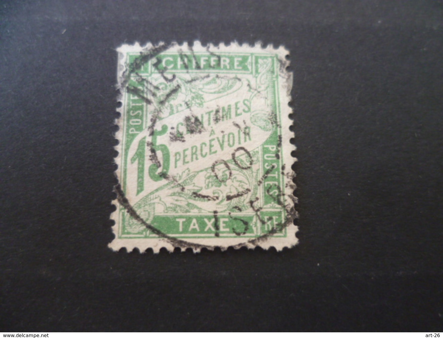 TAXE 15 CTS VERT  OBLITERE MENS ISERE 1900 - 1859-1959 Oblitérés