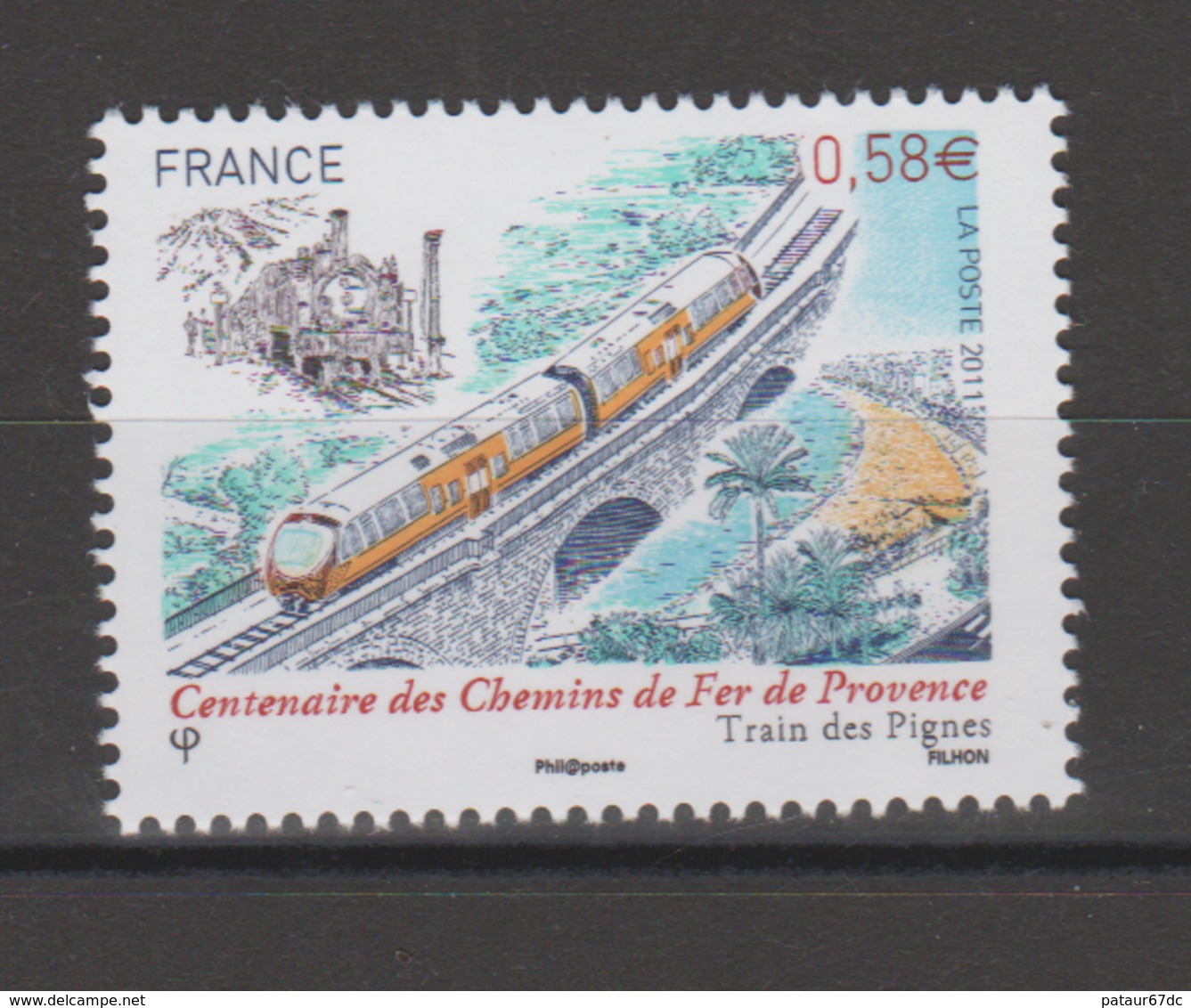 FRANCE / 2011 / Y&T N° 4564 ** : Chemins De Fer De Provence - Gomme D'origine Intacte - Nuevos