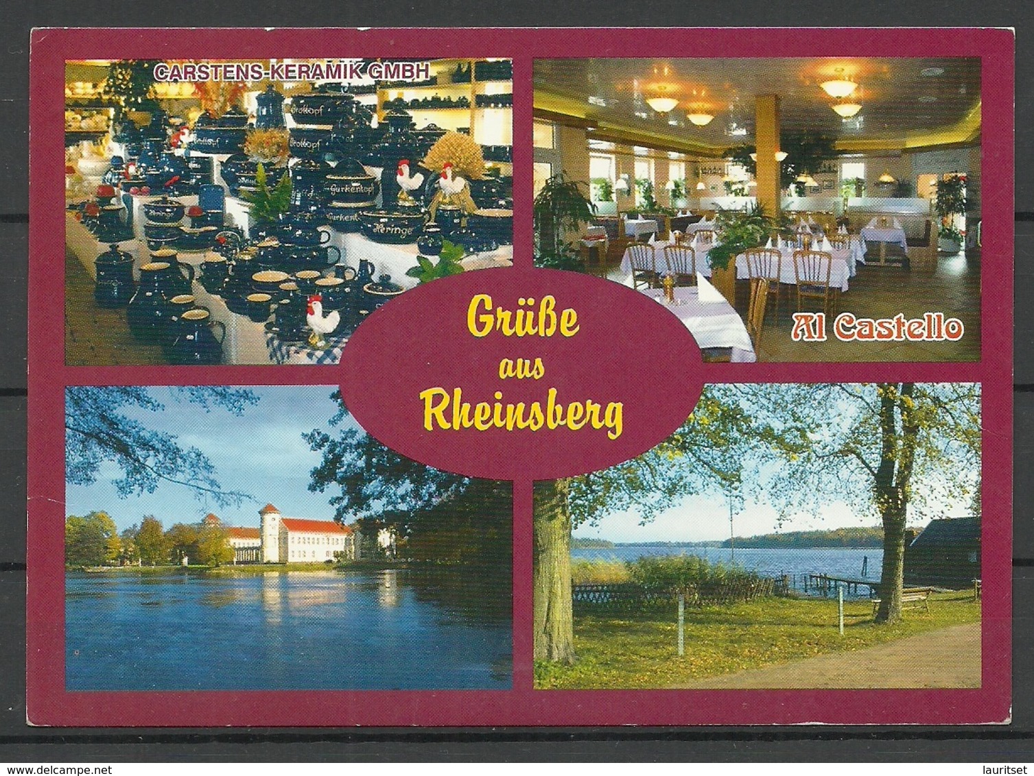 Germany Post Card RHEINSBERG Sent 1997 With Stamp - Rheinsberg