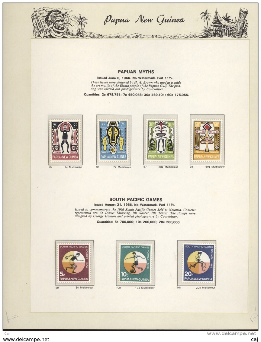 C 125++ -  Papouasie - Nouvelle Guinée  :   Collection Complète  **  Yv  94-625  + Distributeur 1a Et Blocs 1-3 - Papouasie-Nouvelle-Guinée