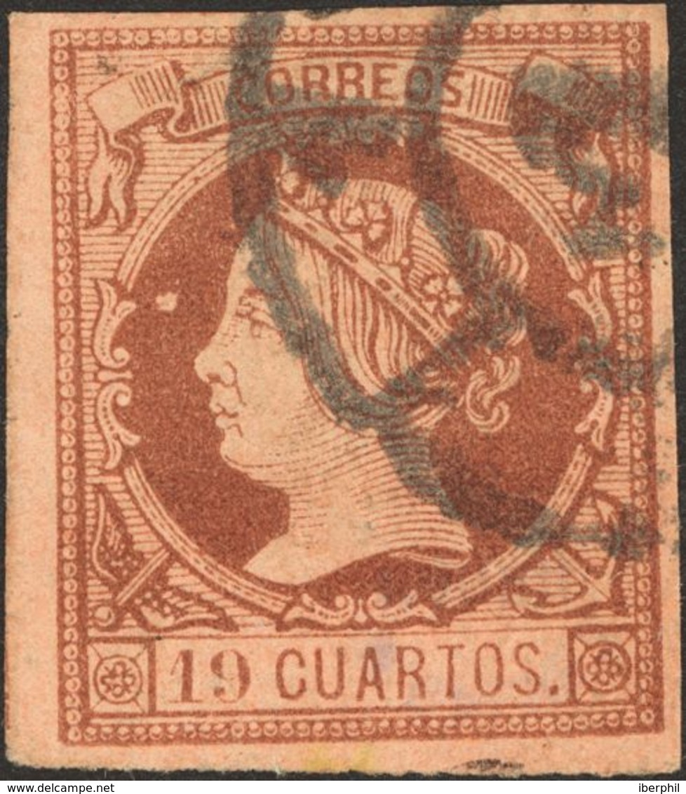 º54. 1860. 19 Cuartos Castaño. MAGNIFICO. Cert. CEM. - Other & Unclassified