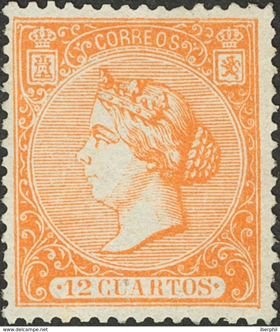 (*)82. 1866. 12 Cuartos Naranja. Color Intenso. MAGNIFICO. - Otros & Sin Clasificación