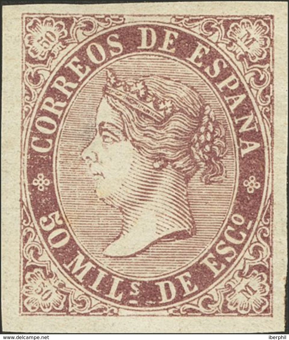 *98s. 1868. 50 Mils Violeta. SIN DENTAR. MAGNIFICO. - Otros & Sin Clasificación