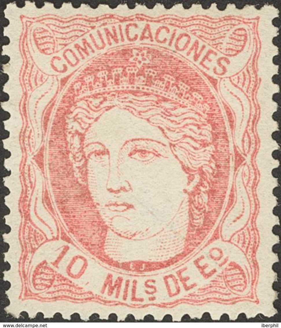 *105. 1870. 10 Mils Rosa. Excelente Centraje Y Color Intenso. PIEZA DE LUJO. - Otros & Sin Clasificación