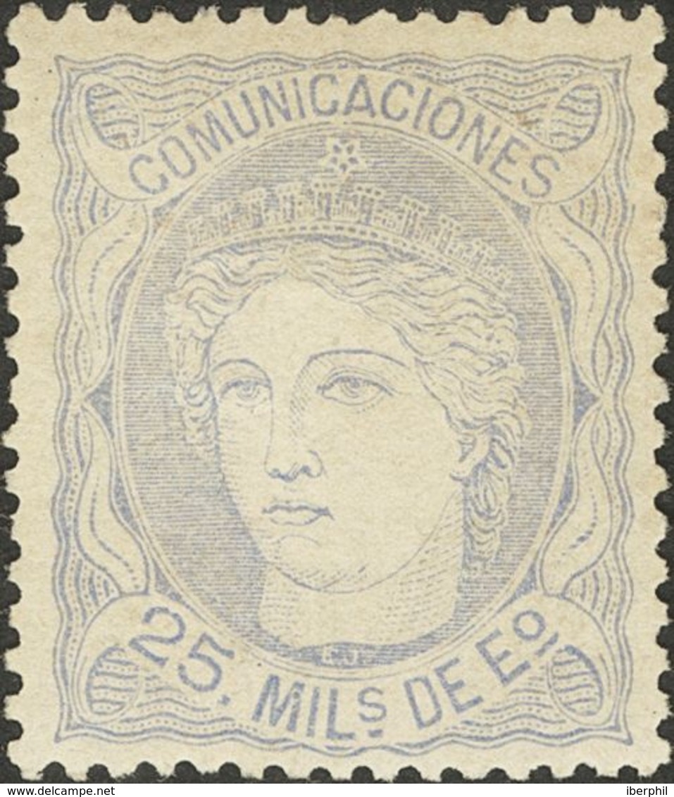*106. 1870. 25 Mils Lila. MAGNIFICO. - Other & Unclassified