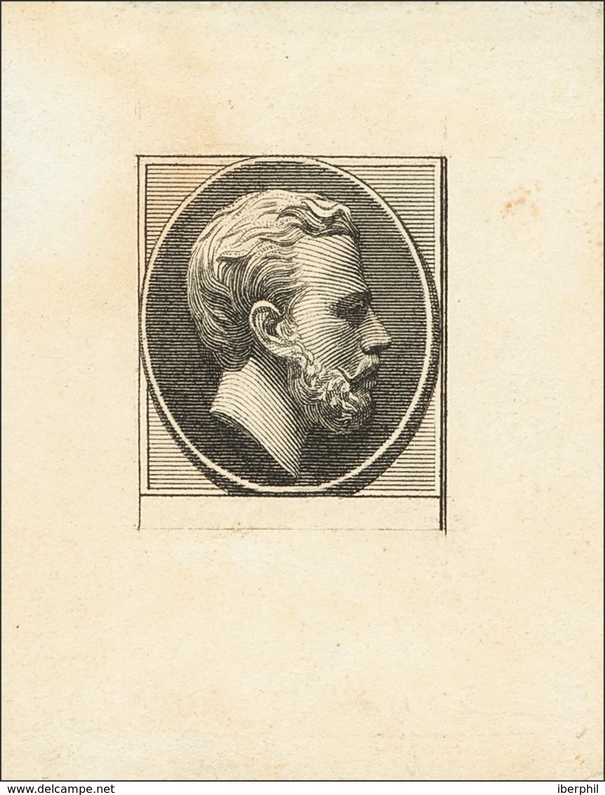 (*). 1872. Sin Valor, Negro. PRUEBA DE PUNZON (márgenes Grandes), Sin Leyendas, De Un Diseño No Adoptado. MAGNIFICA Y MU - Otros & Sin Clasificación