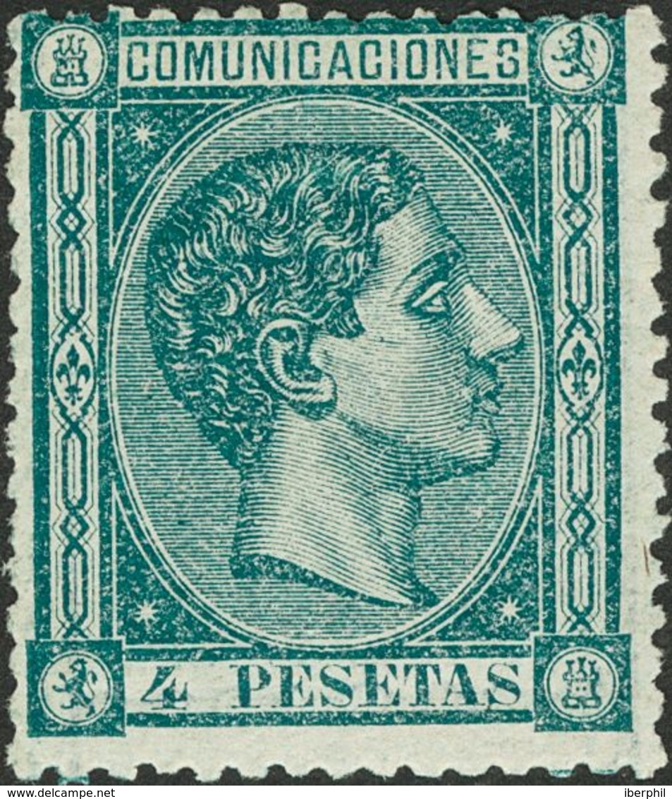 *170. 1875. 4 Pts Verde. Color Intenso. MAGNIFICO. - Other & Unclassified