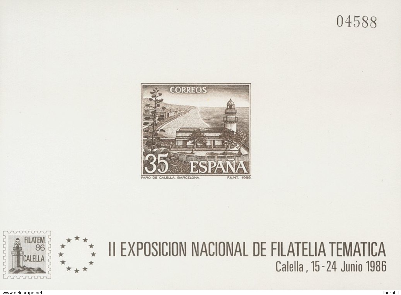 **9P. 1986. Prueba De Lujo. FILATEM 86. CALELLA. MAGNIFICA. Edifil 2019: 1.200 Euros - Other & Unclassified