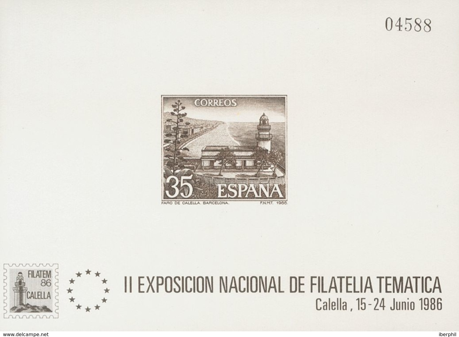 **9P. 1986. Prueba De Lujo. FILATEM 86. CALELLA. MAGNIFICA. Edifil 2019: 1.200 Euros - Otros & Sin Clasificación