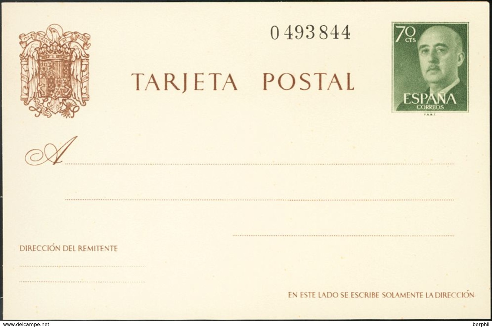 **EP90. 1962. 70 Cts Verde Sobre Tarjeta Entero Postal. MAGNIFICO. Edifil 2019: 51 Euros - Other & Unclassified