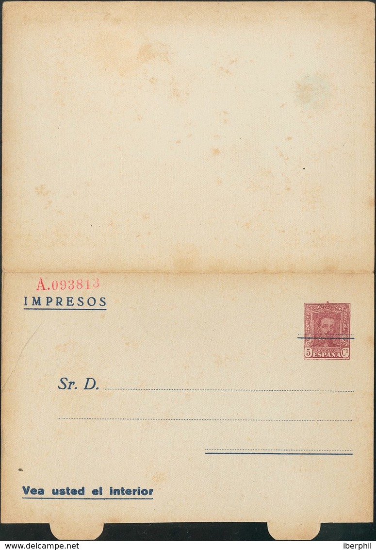 (*)EP492. 1925. 5 Cts Lila Sobre Tarjeta Entero Postal PLATERIA JOYERIA D.GARCIA (conservación Habitual). MAGNIFICA Y RA - Otros & Sin Clasificación