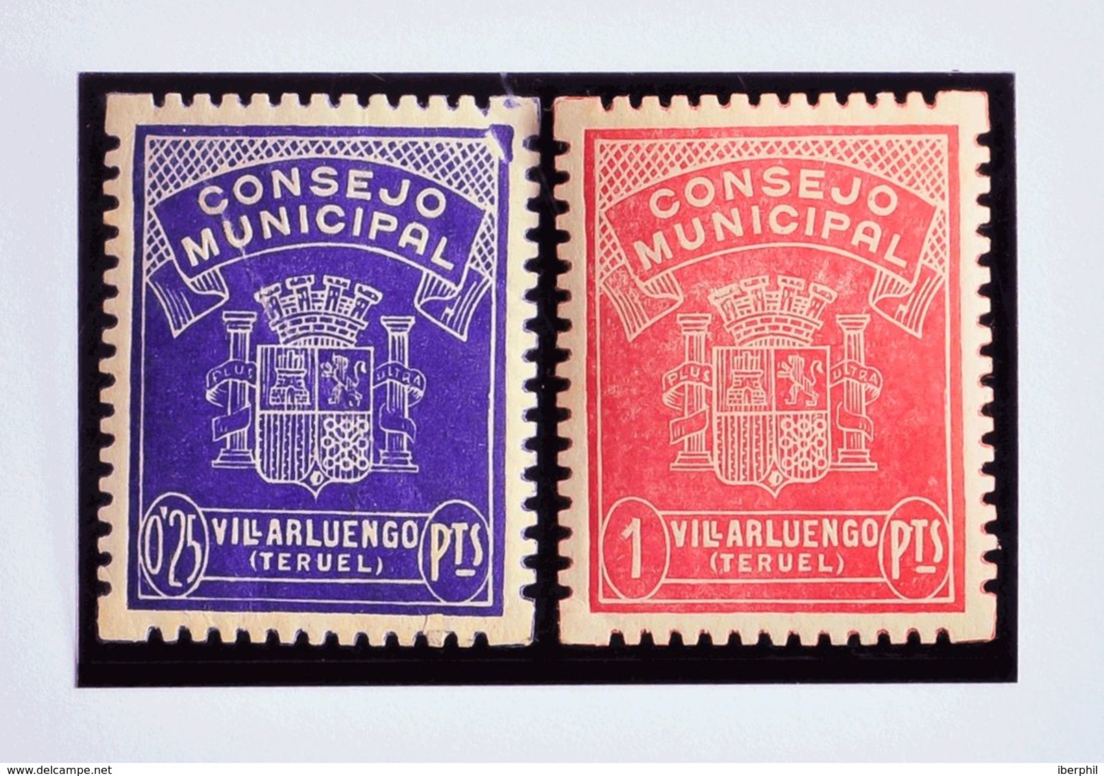 *. (1937ca). Serie Completa. CONSEJO MUNICIPAL. VILLARLUENGO (TERUEL). MAGNIFICA Y RARISIMA. - Otros & Sin Clasificación