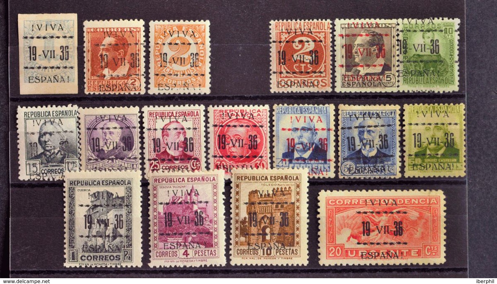 *1/3, 5/18. 1937. Serie Completa (Tipo III), A Falta De Un 2 Cts Castaño Rojo (Edifil 678d), Algún Valor De Escasa Impor - Other & Unclassified