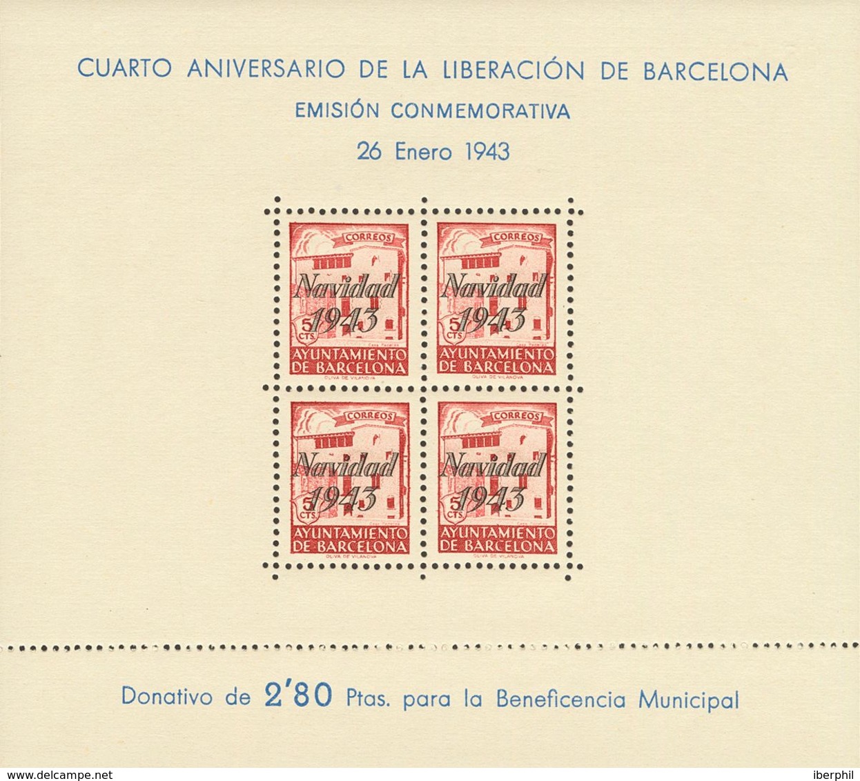 **53/54. 1943. Hojas Bloque. MAGNIFICAS. Edifil 2019: 96 Euros - Other & Unclassified