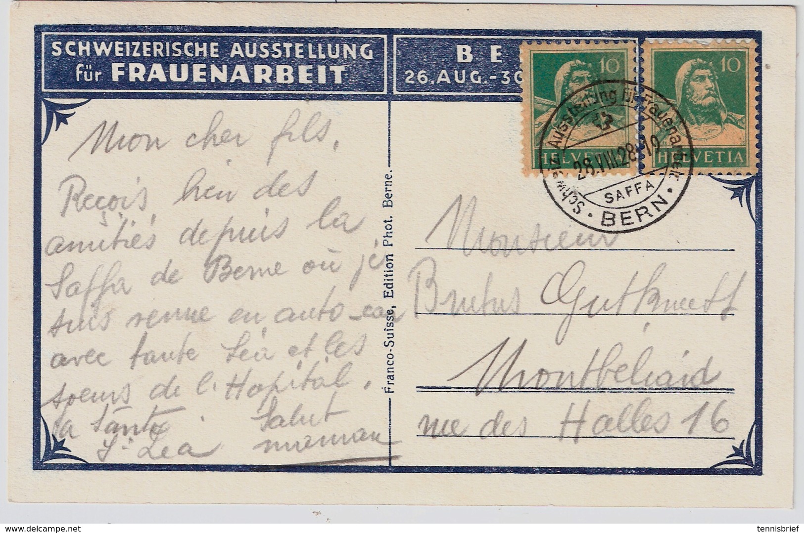 1928, Sonder-Stp. " Frauenarbeit " Seltene Karte!  , #a1480 - Poststempel