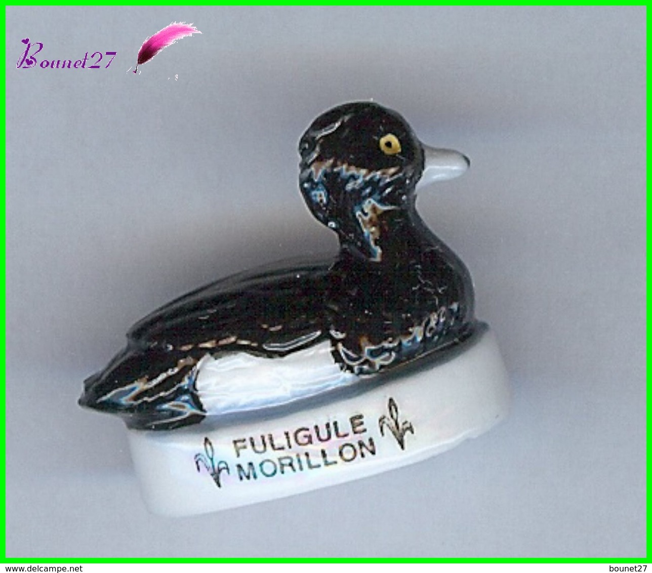 Feve Les Races Canard Duck Ente Edition Atlas " La Fuligule Morillon " #B2 - Animals