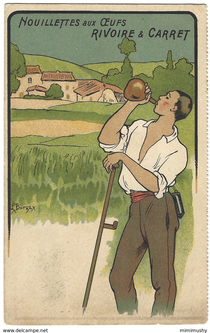 Carte Postale Publicité - Nouillettes Aux Oeufs Rivoire Et Carret - Dessin - Advertising