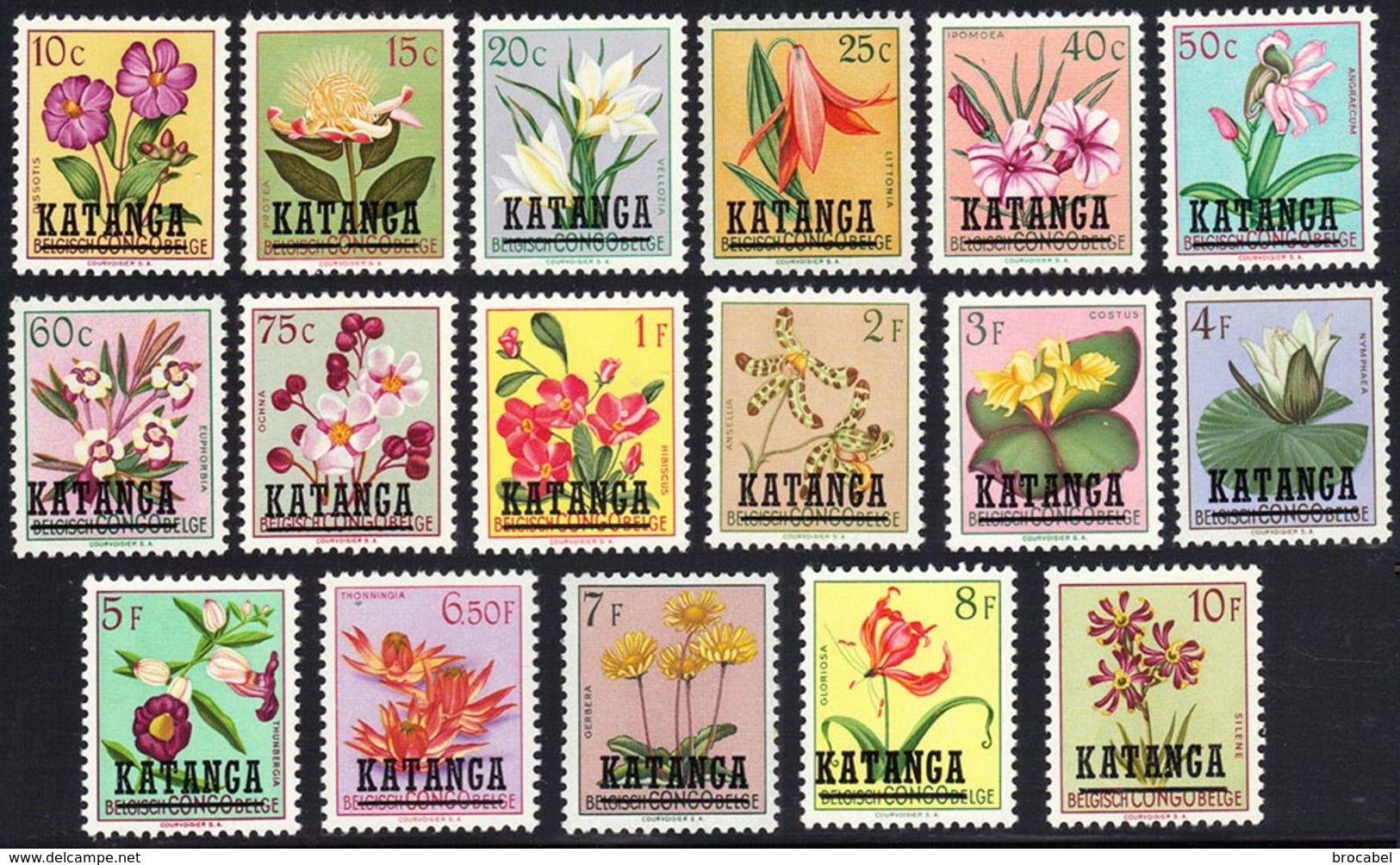 Katanga 0023/39** Fleurs Du Congo MNH - Katanga