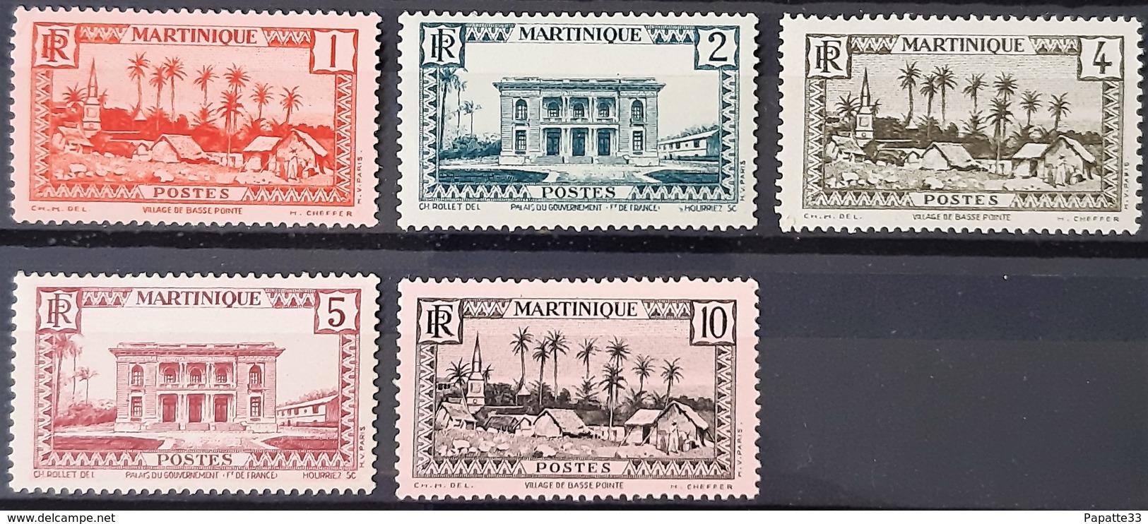 MARTINIQUE SERIE N°133-134-135-136-137 - Neufs Sans Charnières ** / MNH - Unused Stamps