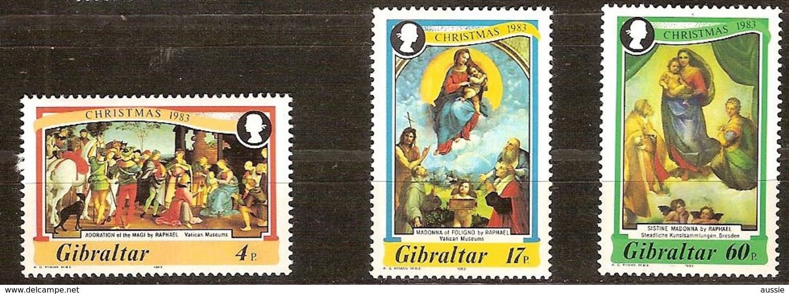 Gibraltar 1983 Yvertn° 480-482 *** MNH  Cote 5,00 Euro Noël Kerstmis Christmas - Gibraltar