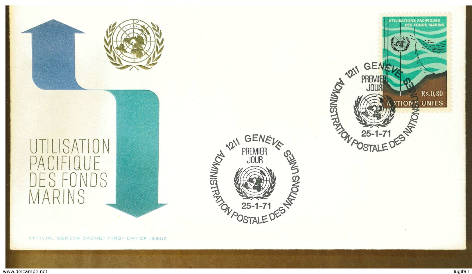 NAZIONI UNITE - UNITED NATION - Y 1971 - UTILIZZAZIONE PACIFICA DEI FONDALI MARINI - FDC - FDC