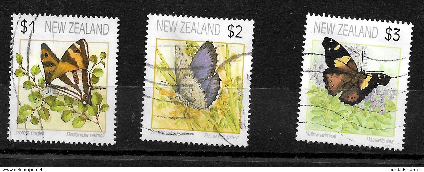 New Zealand 1991 Butterflies, Complete Set Used (J126) - Used Stamps