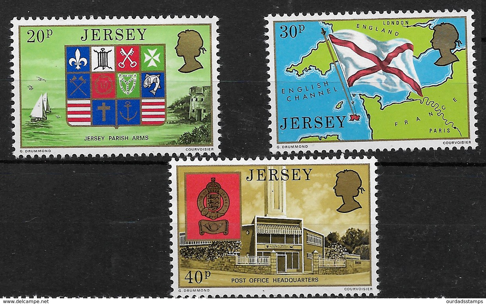 Jersey 1976 Emblems Set Complete MNH SG 150-155 (J129) - Jersey