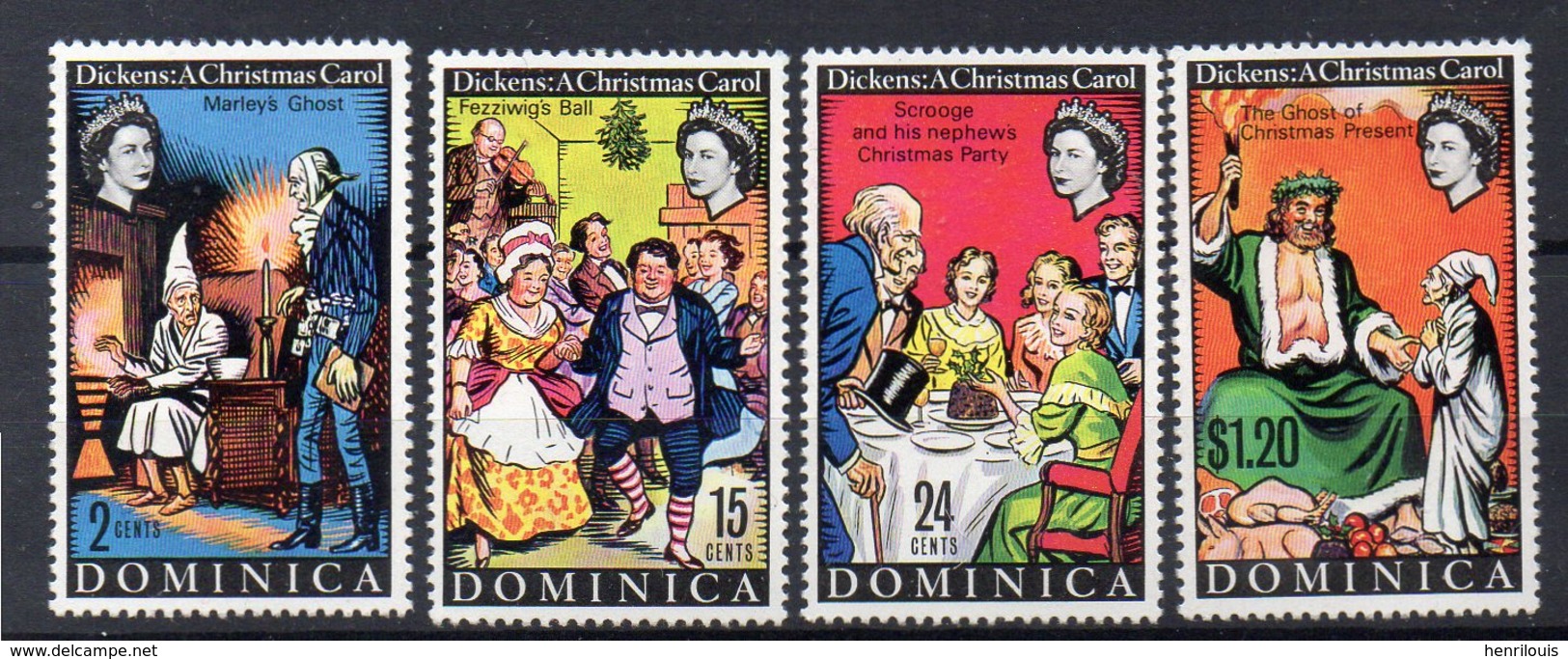 DOMINIQUE  Timbres Neufs ** De 1970 Et 1978  ( Ref 5833 )  Elisabeth II - Ch Dickens-voir 2 Scans - Dominique (1978-...)