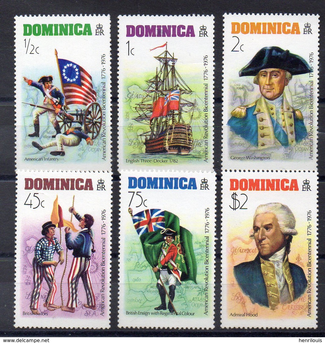 DOMINIQUE  Timbres Neufs ** De 1976  ( Ref 5834 )  Bicentenaire Des Etats Unis - Dominique (1978-...)