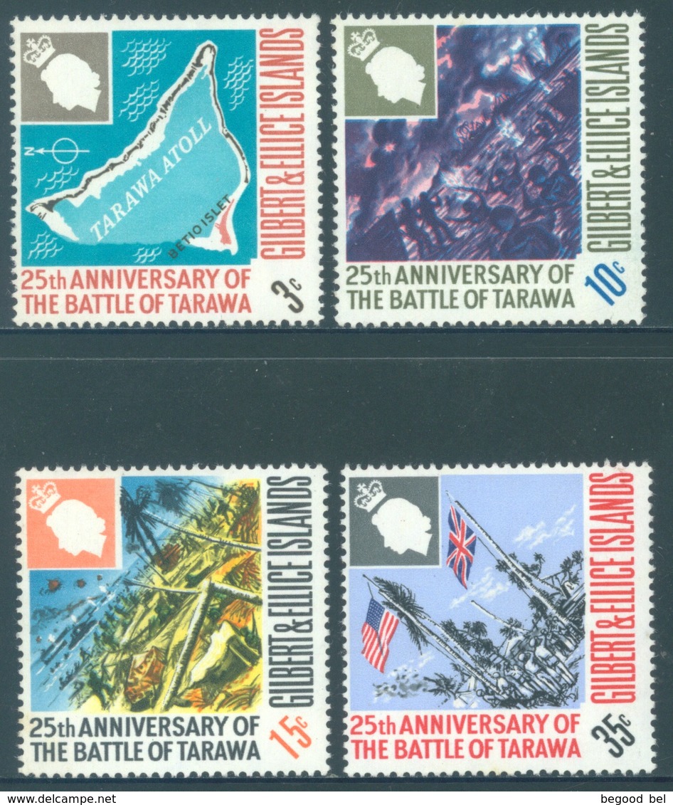 GILBERT ELLICE -  MNH/** - 1968 - BATTLE OF TARAWA - Yv 145-148 -  Lot 18276 - Îles Gilbert Et Ellice (...-1979)