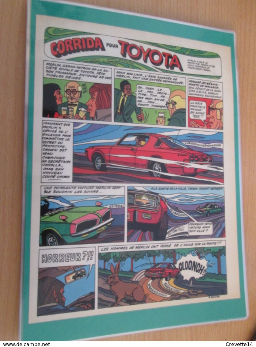 DIV415 : Clipping PUBLICITE BD PUBLICITAIRE CORRIDA POUR TOYOTA  -  Pour  Collectionneurs ... PUBLICITE  Années 80 - Collectors Et Insolites - Toutes Marques