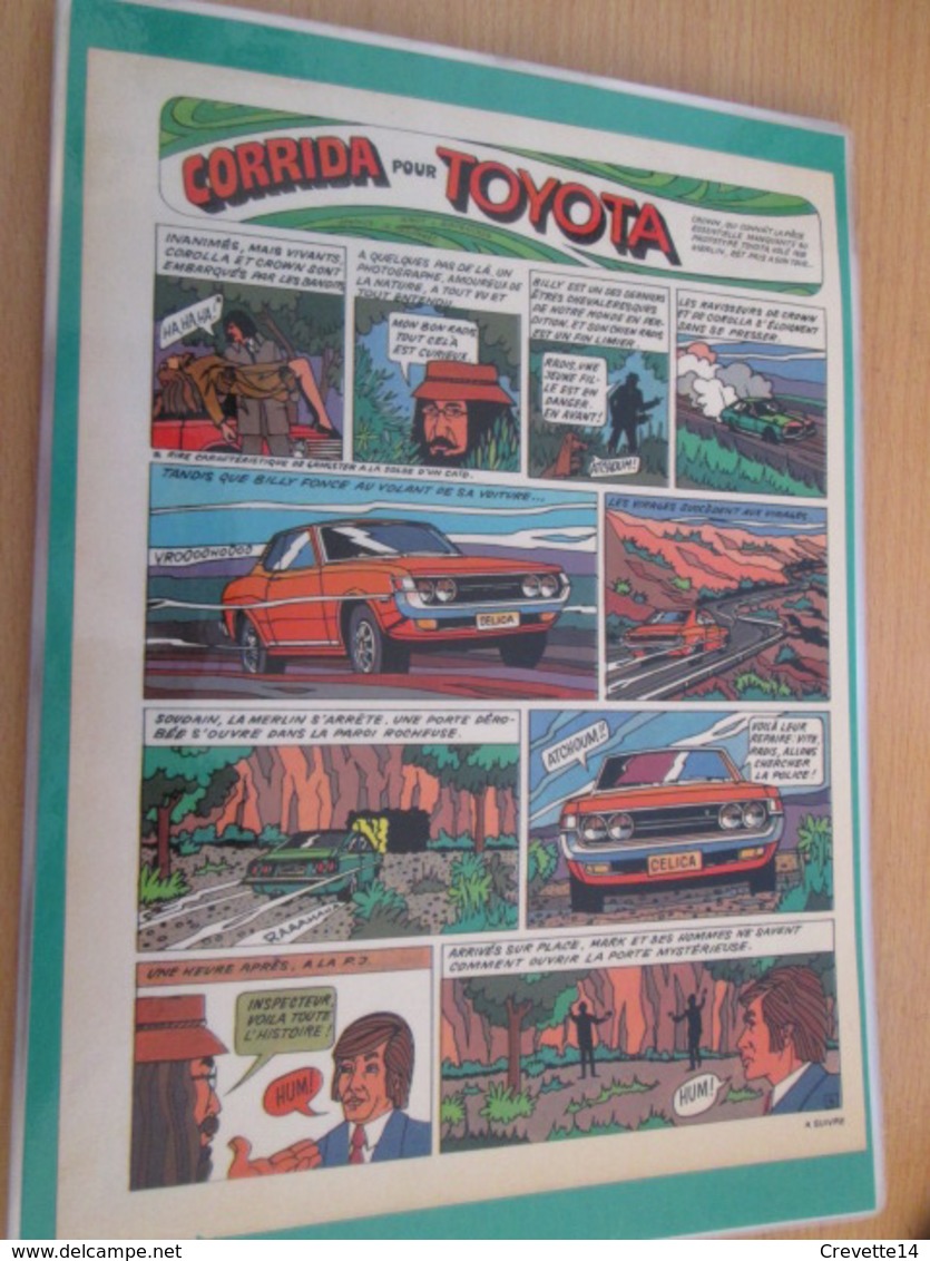 DIV415 : Clipping PUBLICITE BD PUBLICITAIRE CORRIDA POUR TOYOTA  -  Pour  Collectionneurs ... PUBLICITE  Années 80 - Collectors Et Insolites - Toutes Marques