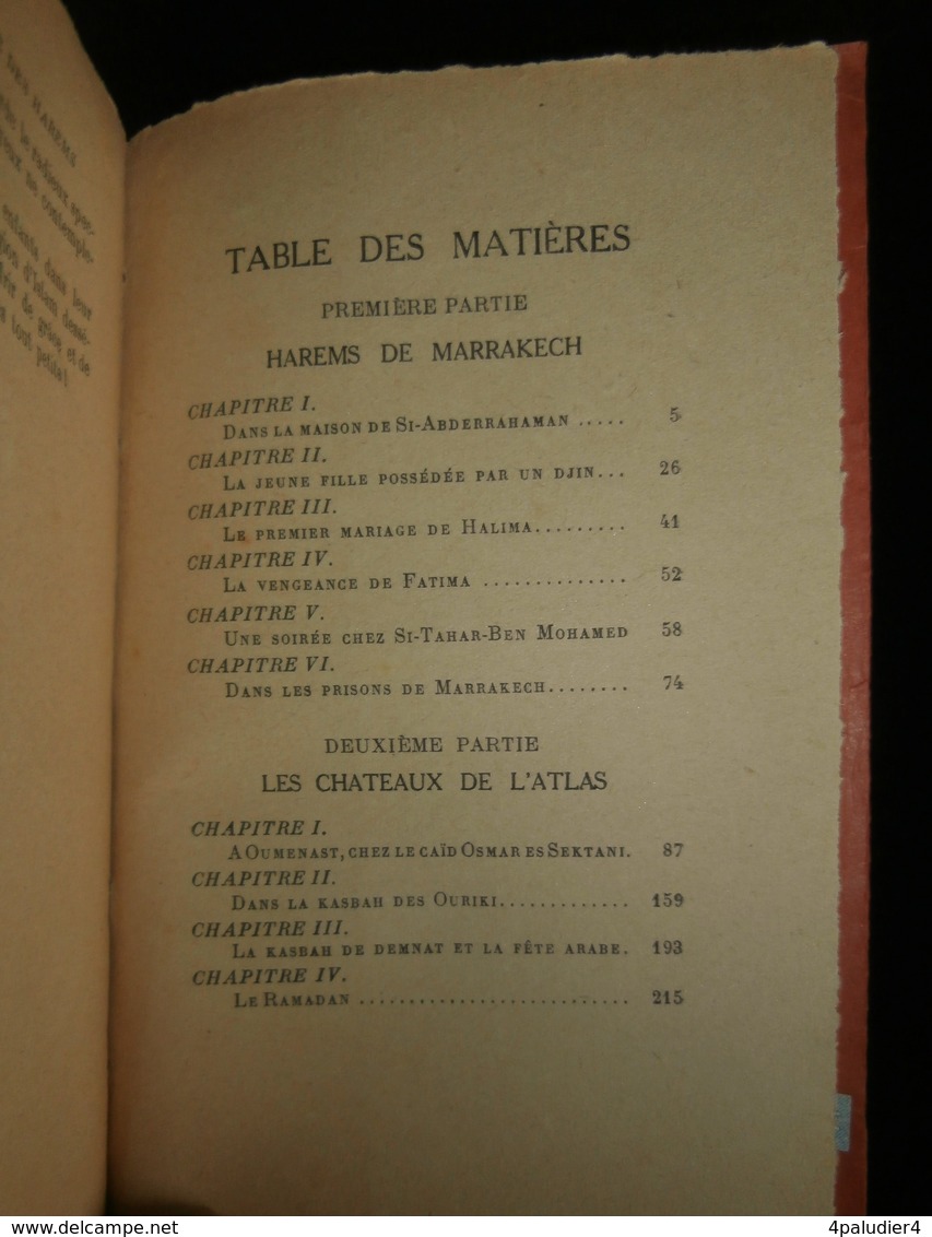 ( MAROC Marrakech ) LA VIE MYSTERIEUSE DES HAREMS Henriette CELARIE 1927 - Géographie