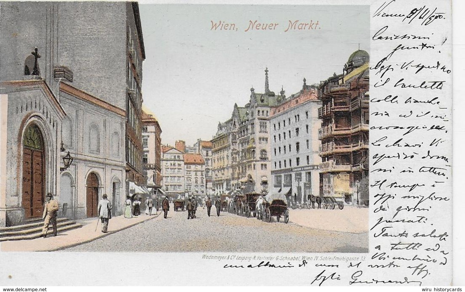 AK 0089  Wiener - Neuer Markt / Verlag Wedemeyer & Co Um 1900 - Wien Mitte