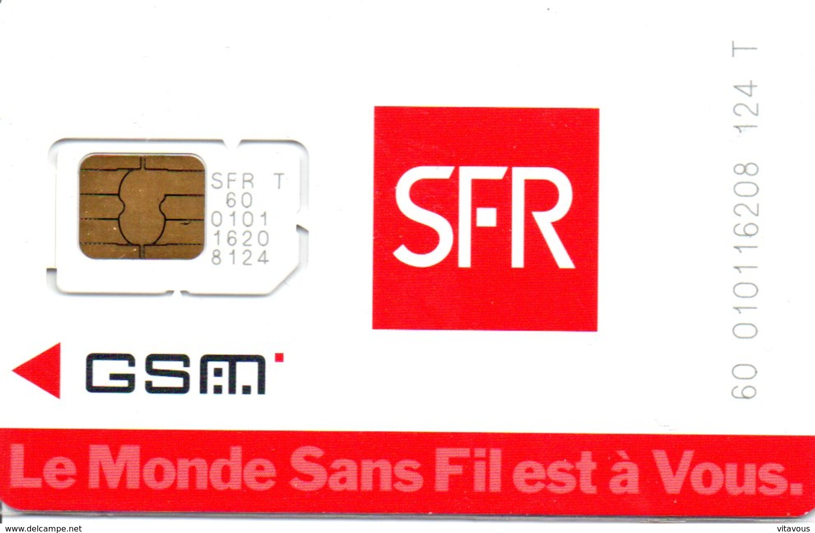 Carte Puce GSM Sfr Abonnés Card (G 493) - Other & Unclassified