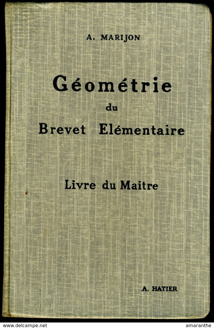 GEOMETRIE Du Brevet Elémentaire 1932 - 12-18 Ans